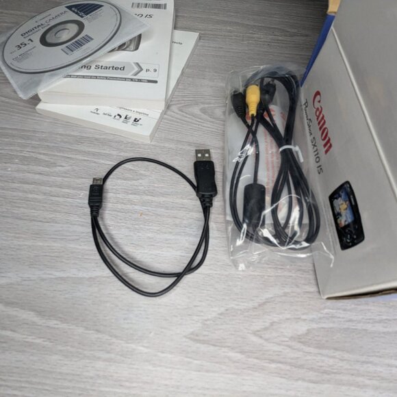 Cannon Digital Camera PowerShot SX110 IS 9 MP w/SD Card and Original Box WORKS - Picture 13 of 17